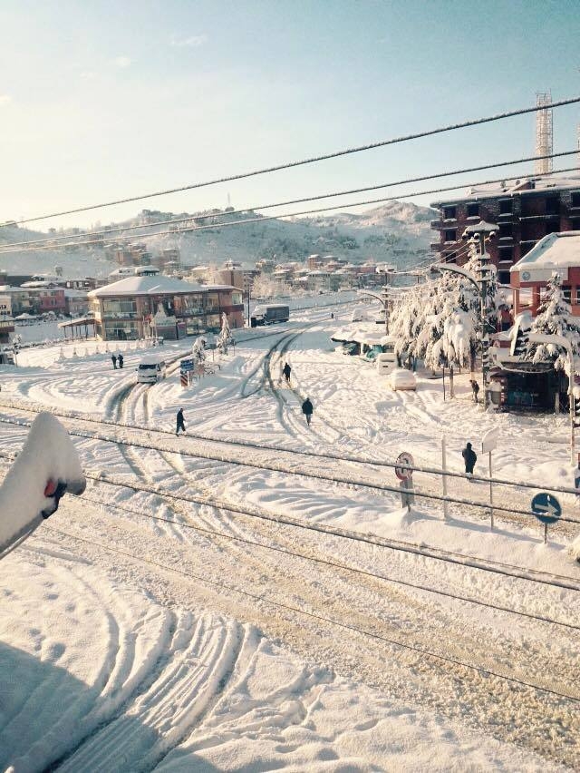 Araklı'da kar manzaraları