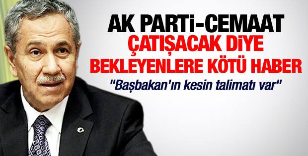 Arınç: Başbakan dershanelerle ilgili talimat verdi