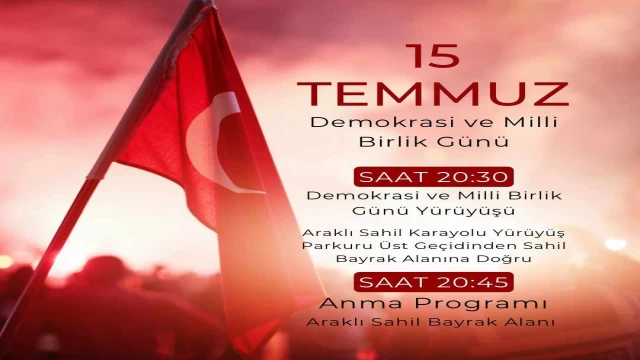 Araklı'da 15 Temmuz Proğramı