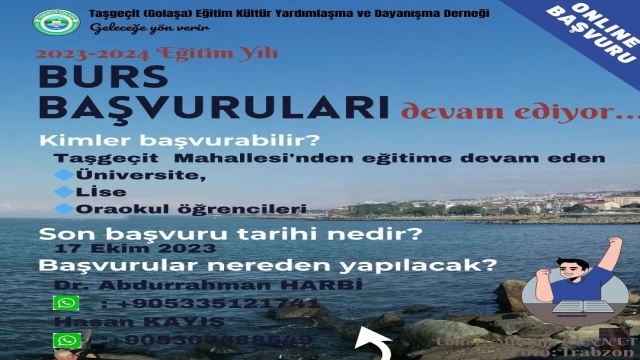 Dikkat Araklı'da Burs Duyurusu