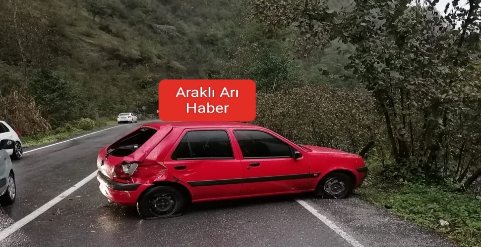 Araklı Karadere Yolunda Trafik Kazası