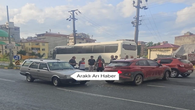 Araklı'da Trafik Kazası Korkuttu