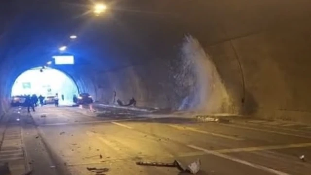 Araklı Tünelinde Zincirleme Trafik Kazası