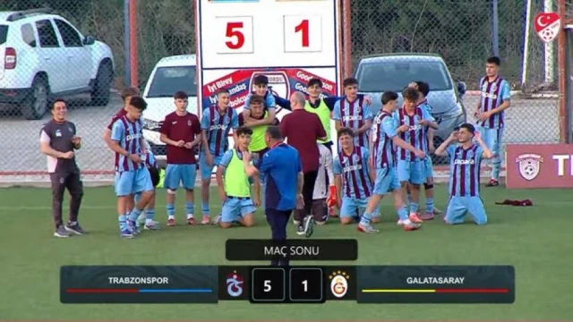 Sekiz Kişi Kalan Trabzonspor Galatasaray'ı 5.1 Yendi