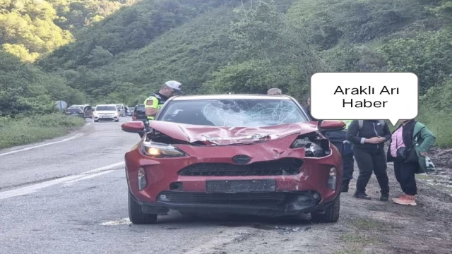 Araklı Karadere Yolunda Trafik Kazası