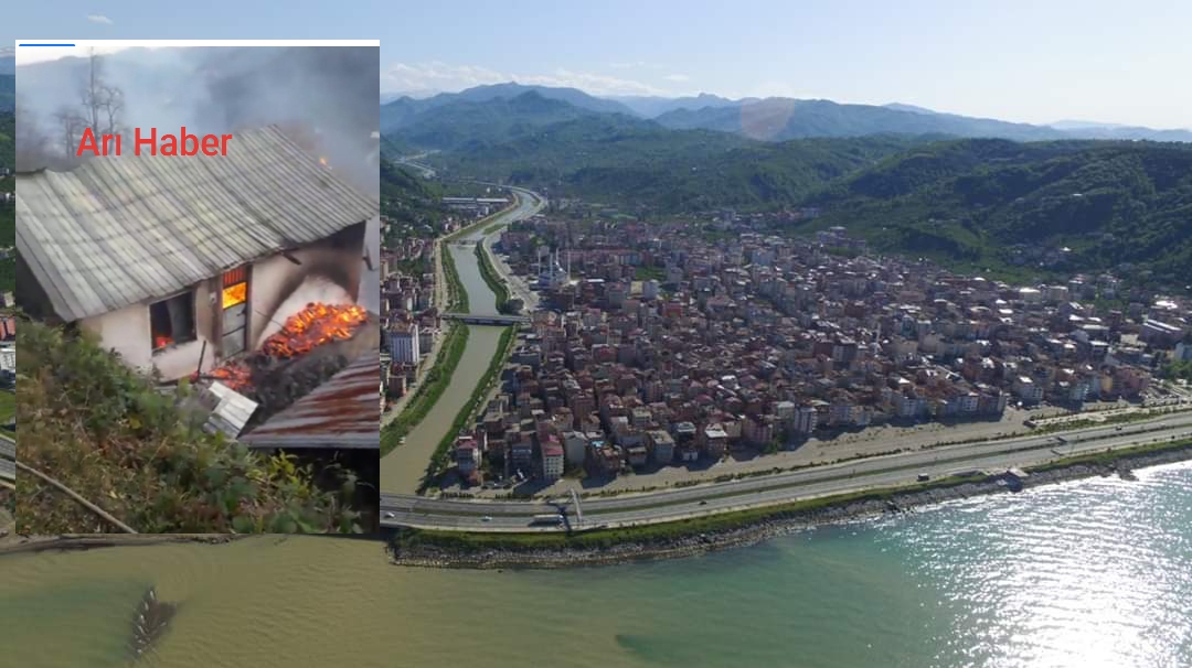 SON DAKİKA Araklı'da Korkutan Yangın