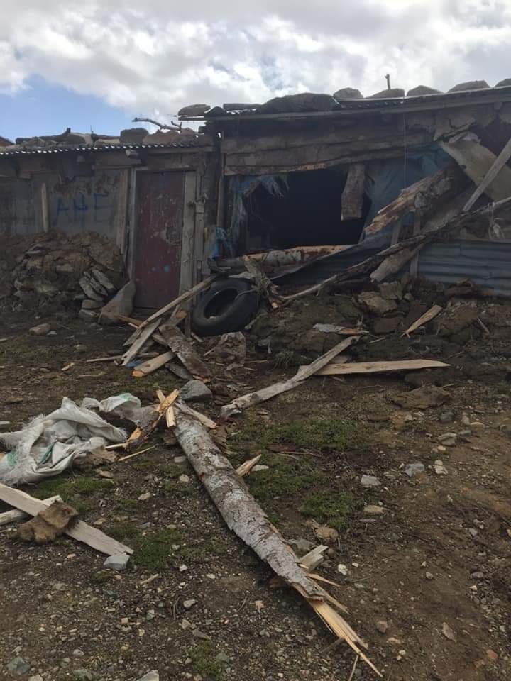 Yaylada Şok eden görüntüler, Evler tanınmaz hale gelmiş