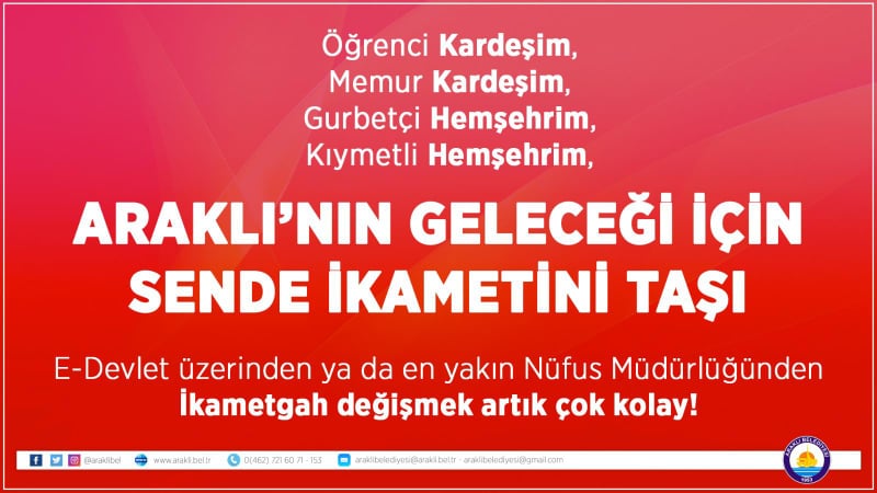 Araklı'nın Geleceği İçin Lütfen Duyarlı Olalım