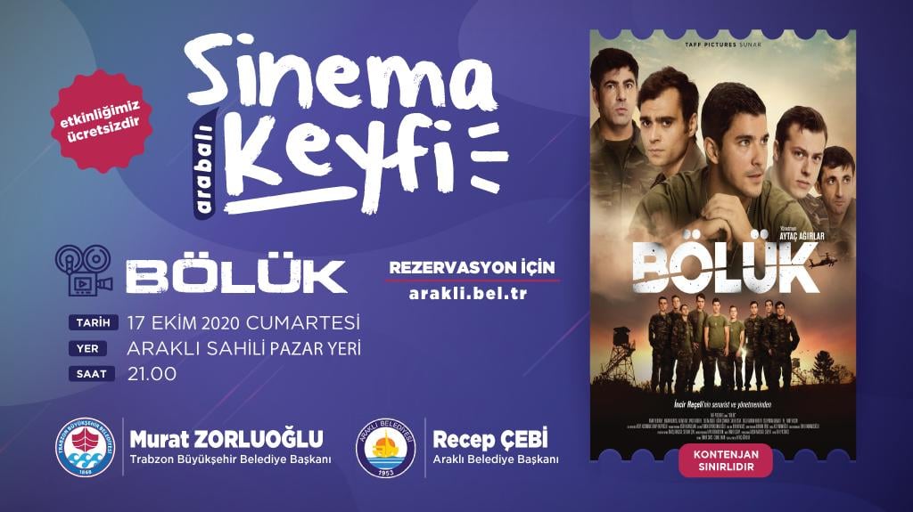 Sinema Sevenler Araklı'da bunu Kaçırmayın