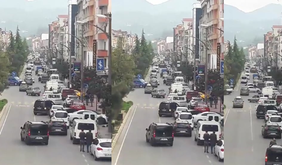 Araklıda Trafiğe Vatandaş isyan etti