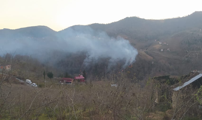 Araklı'da O Mahallede Korkutan Yangın