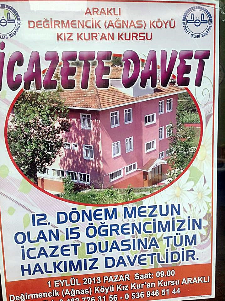 Değirmencik Köyü Yatılı Kız Kur&#8217;an Kursu İcazet Merasimi