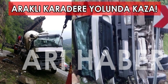 Araklı Karadere Yolunda Trafik Kazası