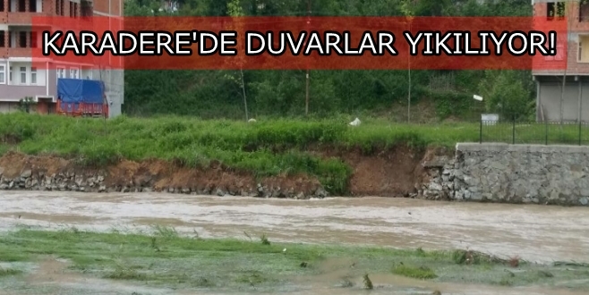 Araklı Karadereye Yapılan Duvarlar Yıkılıyor