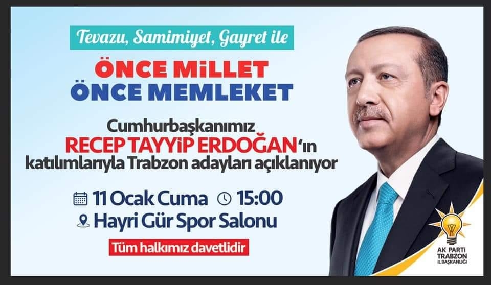 Cumhurbaşkanı Erdoğan Trabzon\'a Geliyor