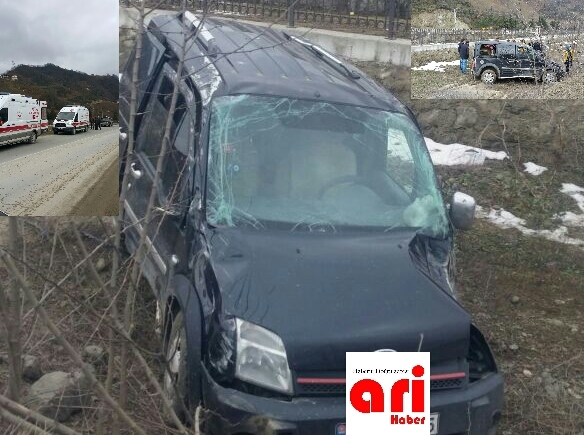 Araklı Karadere Yolunda Korkunç Kaza