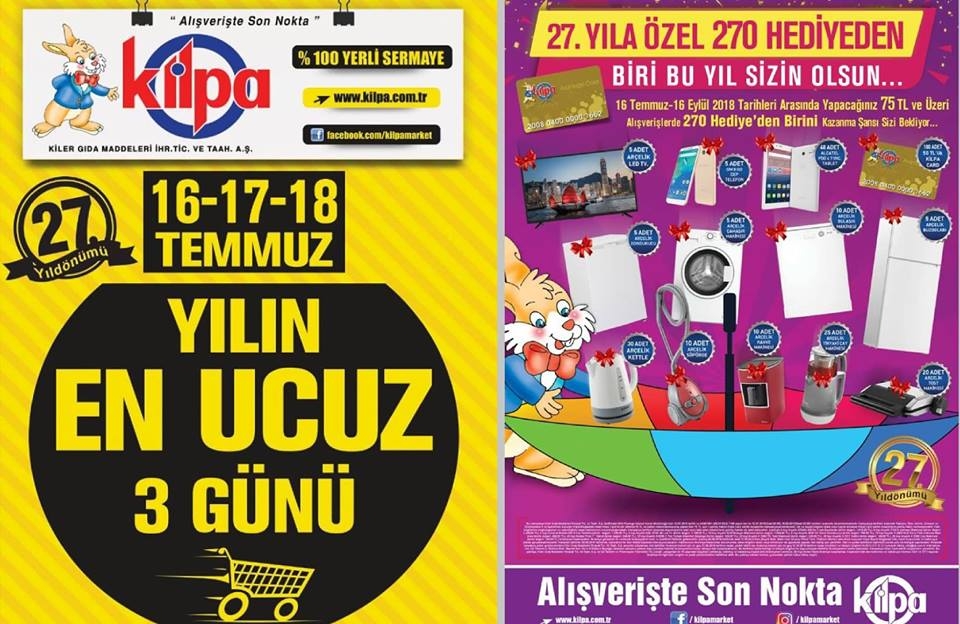 Kilpa Market Yılın en Ucuz 3 Gününe Hazırlanıyor