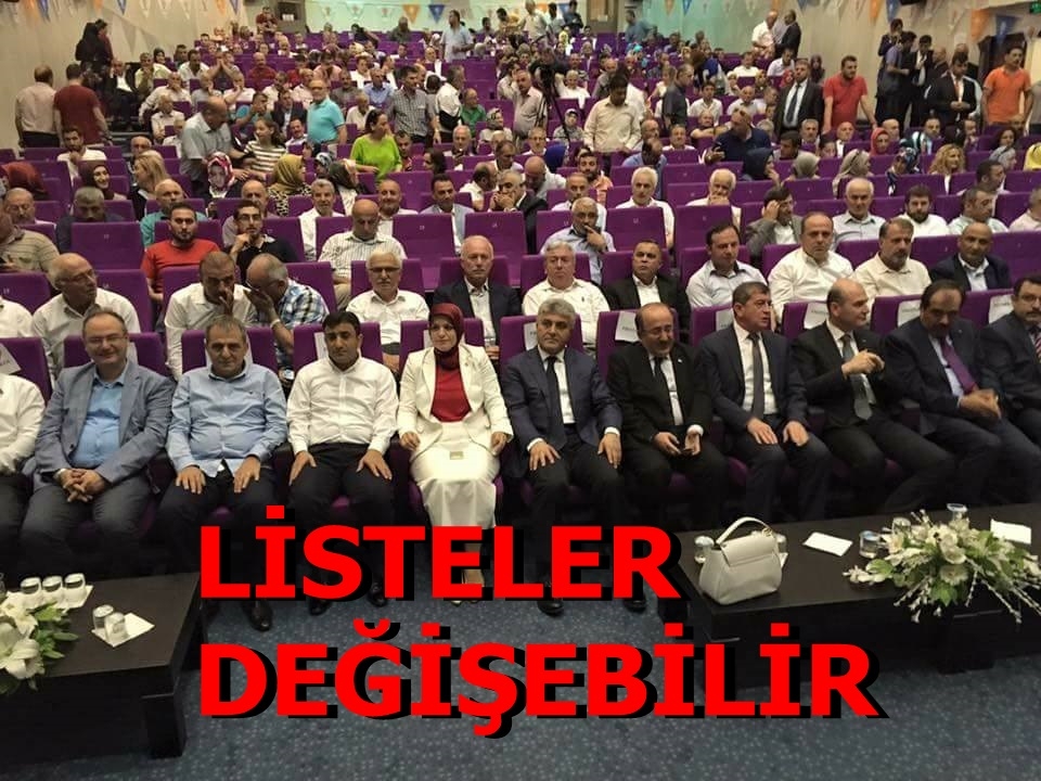 LİSTELER DEĞİŞEBİLİR