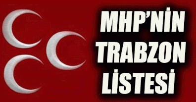 MHP TRABZON ADAYLARI BELLİ OLDU