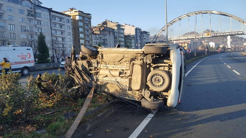 Trabzon Sürmene'de Korkutan Kaza