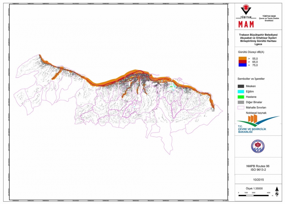 TRABZON\'UN GÜRÜLTÜ HARİTASI HAZIRLANDI