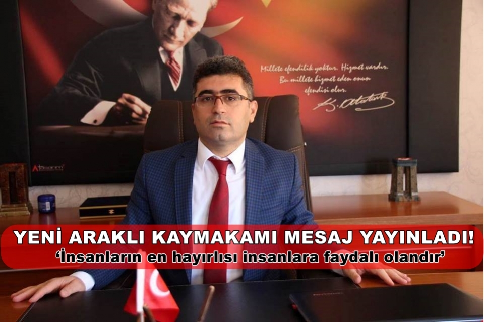 Yeni Kaymakam Mehmet Nuri Çetin Mesaj Yayınladı