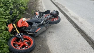 Araklı'da Bayan Motor Sürücüsü Ölümden Döndü