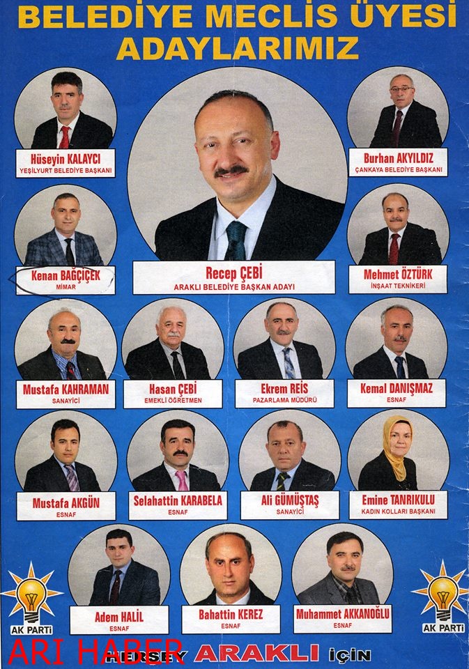 AKparti  Encümenlerinin Listesi