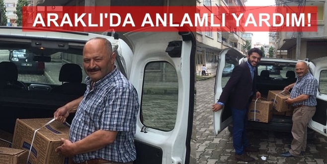 Araklı'da Anlamlı Yardım