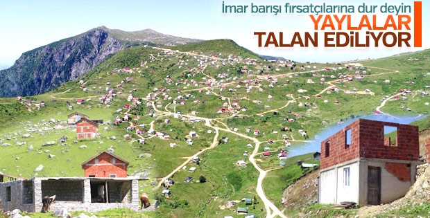 imar Barışı'nı duyan yaylalarda kaçak yapıya başladı