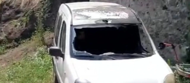 Araklı'da Şok Olay Araç Ateşe Verildi