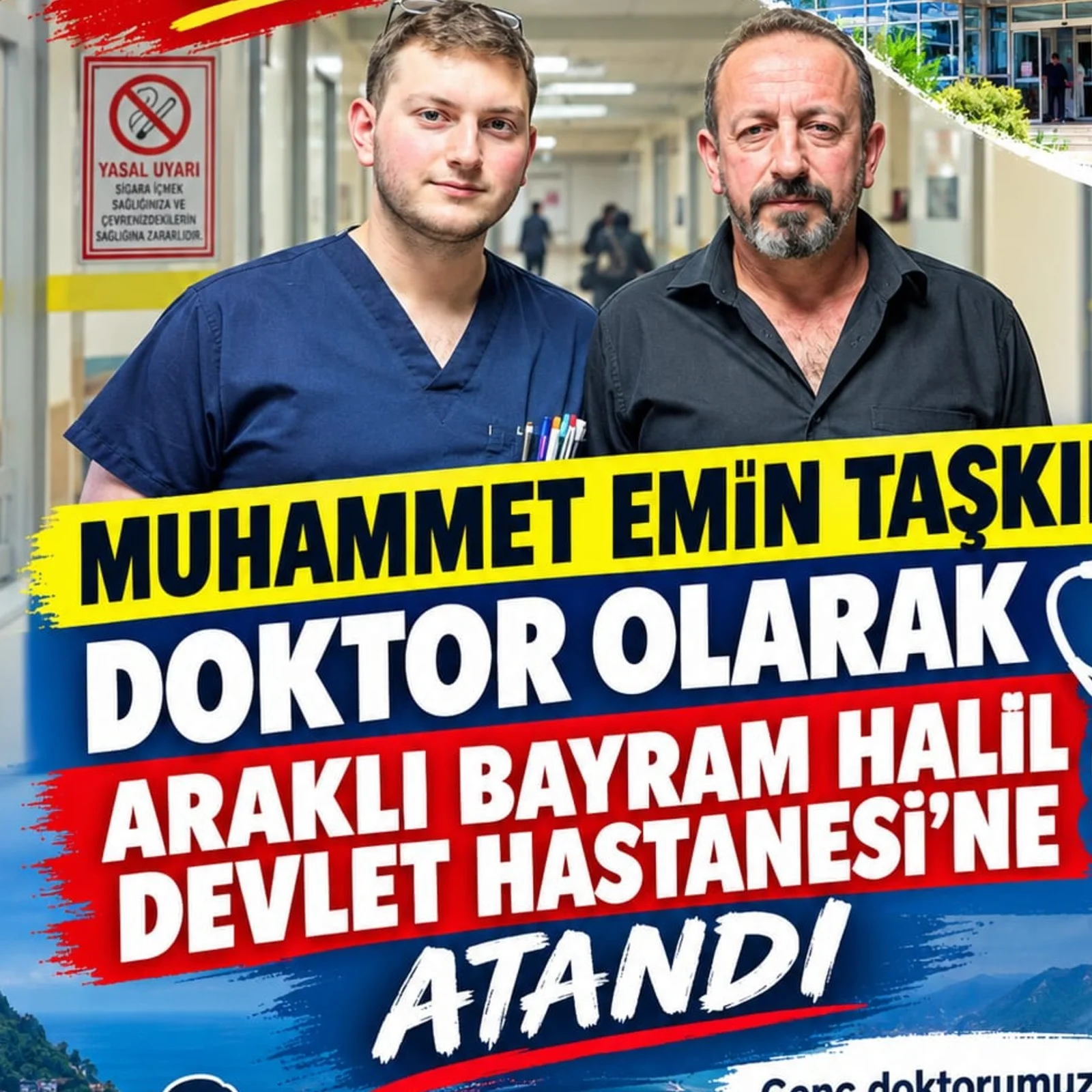 Araklılı Araklı Bayram Halil Devlet Hastanesi'nde Doktor olarak göreve başladı